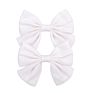 3.3Inch 2Pc/Lot 24 Colors Cute Colorful Solid Ribbon Grosgrain Hair Bow with Clips Ribbon Headwear Hairpin Hair Accessories