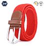 3517 Colorful Elastic Stretch Braided Leisure Belts with Metal Buckle Material for Mens