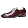 37-48 Big Size Men's Derby Brown Oxford Shoe Square Toe Business Lace up Wedding Dress Shoe 317