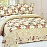 3 Pcs Machine Washable Printing Cotton Quilts Bedding Sets Quilt with Queen King Different Sizes