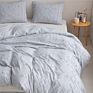 3 Pieces Tufted Boho Geometrical Textured Designer Luxury Comforter White Duvet Covers