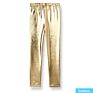 4Pcs/Set Girls Skinny Faux Leather Leggings for Show Kids Wet Look Shiny Performance Metallic Stretch Leggings