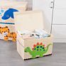 51.8*35.8*35.5Cm Foldable Organizer with Lid Oxford Fabric Cute Animal Washable Kids Toys Storage Box
