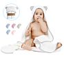 600 Gsm Premium Extra Soft Hooded Bamboo Baby Bath Towel and Washcloth, Organic and Hypoallergenic Towel