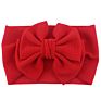 7" Kid Accessories Bows Soft Elastic Waffle Headband - Solid Color Top Knot Headwear for Baby Girl