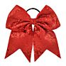 8 Inch Girls Cheerleading Hair Bow Elastic Sequin Grosgrain Ribbon Hair Bands Kids Children Hairwear Women Hair Accessories