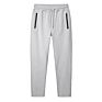 95% Cotton 5% Spandex Men's Jogger Pants with Zipper Pockets Workout Running Middleweight Sweatpants