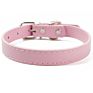 Adjustable Vegan Pu Leather Dog Collar with Buckle