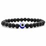 Adjustble Evil Eye Bracelet Volcanic Rock Beaded Bracelet Vintage Gift for Women Man