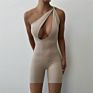 Adult Women Short Jumpsuit One Shoulder Romper for Woman