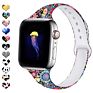 Apple Watch Band by Silicone Fadeless Printing Floral Leopard Watch Band