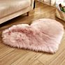 Area Faux Fur Bedroom Hairy Rug Dining Room 25# Fluffy Heart Shaped Anti-Skid Soft Fabric Love Shaggy Floor Mat Carpet Room