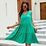Arrivals Casual Dresses plus Size Solid Loose Pleated T-Shirt Women Clothing
