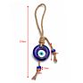 Arrivals Jute Rope Bohemian Blue Turkish Eyes Key Chain Accessories Glass Beaded Color Evil Eyes Keychain