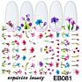 Arrivals Korea Nail Art Embossed Adhesive Non-Toxic Decorative Flower 3D Nail Sticker