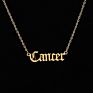 Artilady Vintage Stainless Steel Horoscope Zodiac Sign Letter Pendant Chain Necklace for Women Jewelry Gift