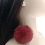 Autumn and Long Dangle Earrings Fluffy Pom Pom Earrings for Women