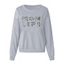 Autumn and Loose Oversized Long Sleeves Women's Hoodies Letter Pattern Printed Crewneck Sweatshirt