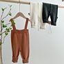 Autumn Children Clothing Pants Baby Knit Overalls Set