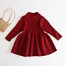 Autumn Girls Solid Knitted Sweater Baby Girls Dresses for Party Wedding Baby Girl Knit Clothes Sell