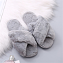 Autumn House Shoes Women Home Slippers Warm Faux Fur Ladies Cross Soft Plush Furry Female Open Toe Shoes