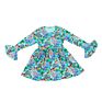 Autumn Matching 0-16 -Made Baby Girl Dress Small Fresh Print Home Dress Square Collar Nightdress