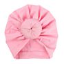 Cotton Solid Color With Donuts Knotted Newborn Headscarf