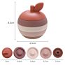 Baby Educational Silicone Stacking Toy Bpa Free Colorful Pear Apple Fruit Stacking Blocks Toys