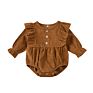 Baby Girl Corduroy Ruffled Romper Baby Girl Clothes
