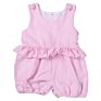 Baby Girls Clothes Boutique 100 Cotton Gingham Seersucker Infant Girls Kids Bubble Lined Ruffle Cute Baby Rompers