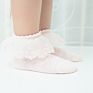 Baby Kids Princess Dress Sock Mesh Breathable Thin White Ruffle Bow Pearl Girl's Lace Baby Socks