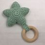 Baby Rattle Teething Toys Crochet Nursering Baby Play Gym Star Teether Toy with Wood