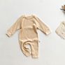 Baby Romper Newborn Clothes Cute Quantity Autumn Cotton Unisex Stripe Style Snap Button Romper