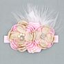 Baby Sparking Rhinestone Feather Headband Girl Flower Hair Bow Headwear Velvet Hair Band Girls Accessories