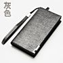 Baellerry Black Long Wallet Men Pu Leather Wrist Rfid Wallet Minimalist Zipper Card Holder Wallet Men Purse