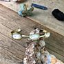 Bd-E1812 11 Kinds Stone Bangles ,Golden Bangles Fine Jewelry for Women Party Gifts,Faceted Oval Beads Charm Bangles