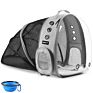 Beikott Transparent Space Capsule Travel Backpack Back Expandable Pet Carrier Backpack Bag for Small Cats Dogs and Birds Pets