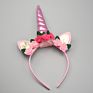 Belleworld Design Gold Glitter Horn Headband Flowers Alice Headband Accessory for Party Decoration Cosplay Costume