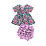 Blue Tie Dye Dress Set Kids Girl Girls Clothing Sets Kids Girls Short Set without on Maniking