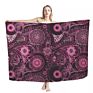 Blue/Purple Paisley with Mandala Pattern Beach Sarongs Soft Beachwear Comfortable Vogue Hawaiian Sarongs Beach Pareo