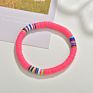 Bohemian Polymer Clay Tiny Bead Beach Anklet Handmade Adjustable Colorful Bracelet Vinyl Disc Anklet for Women