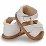 Boutique Solid Woven Leather Baby Sandals for Girls