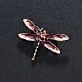 Brooch Enamel Drip Oil Dragonfly Brooch Corsage Female with Rhinestone Dragonfly Pins