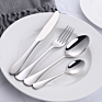 Buygo 4 Pcs 1010 Cutlery Gift Set Fork Knife Spoon Restaurant Party Tableware Eating Utensils Black Flatware Silverware Set