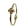 Camellia Rose Flower Diamond Jewelry Gold Plated Bracelet Rhinestone Bangle Bracelet for Women Wedding