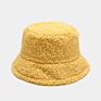 Casual Lamb Hair Fisherman Hat Light Plate Warm Fuzzy Plush Basin Bucket Hat