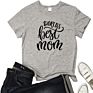 Casual Style Letters Short Sleeve round Neck Tops Women's Blouses & Shirts
