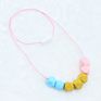 Chewable Bpa Free Teething Necklace Baby Silicone Teether Nursing Necklace for Mom Safe Toys for Teeth