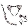 Children Baby Plush Fabric Animal Hair Accessories Cat Ears Leopard Tiger Tail Bow Hair Ties Kids Halloween Head Bands Headband
