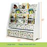 Children Bookcase Toy Display Book Stand Rack Bookshelf Sling Book Organizer with Fabric Bag